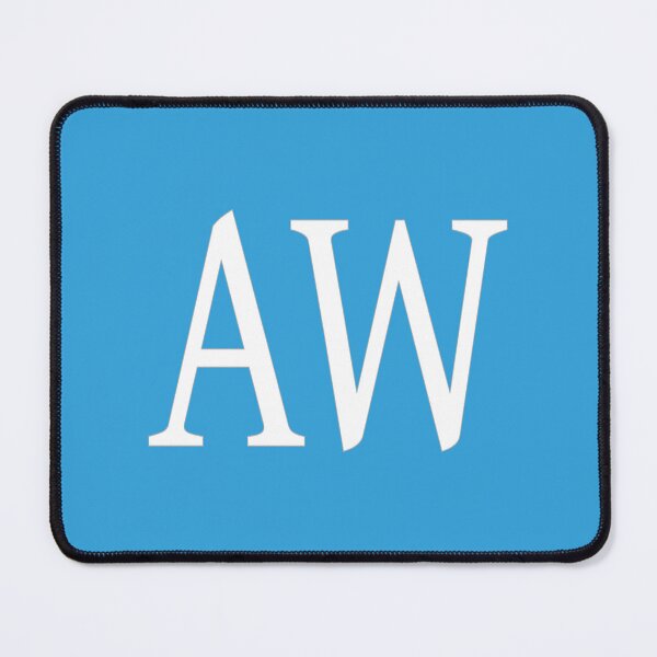 Item preview, AW Initials Monogram Elegant White Letters designed and sold by Jeallan Designs.