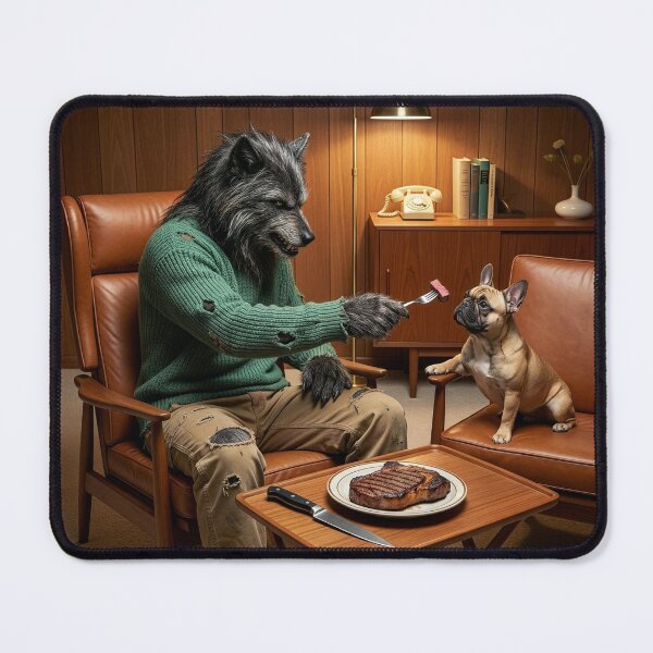 Item preview, Werewolf and His French Bulldog designed and sold by Tridentulus.