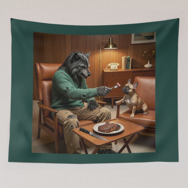 Item preview, Werewolf and His French Bulldog designed and sold by Tridentulus.