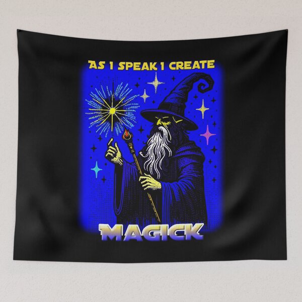 Item preview, Wizard with Staff & Radiant Orb – Mystic Fantasy Art | Magical Sorcerer Illustration designed and sold by Brooklyn Hearty.