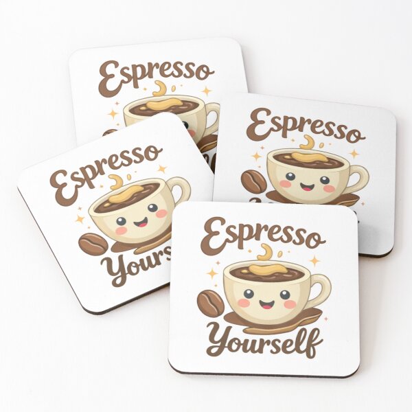 Item preview, Espresso Yourself Coffee Pun  designed and sold by TrendlyStudio.