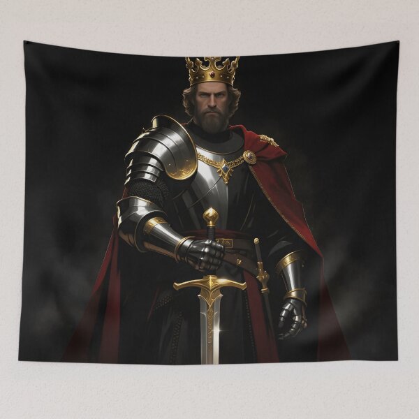 Item preview, Built, Not Born – Dark Fantasy King with Sword designed and sold by GraphGUY.