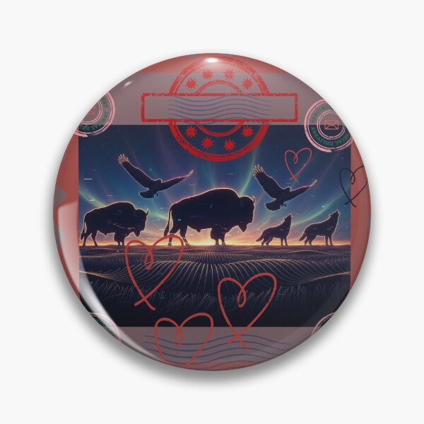 Item preview, Mystical Prairie Spirit - Neon Wildlife Silhouette - out of love for you designed and sold by Studio Yvonne .