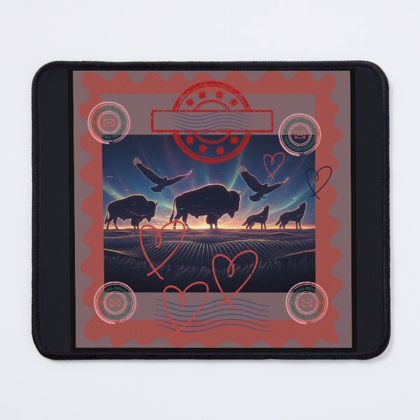 Item preview, Mystical Prairie Spirit - Neon Wildlife Silhouette - out of love for you designed and sold by Studio Yvonne .