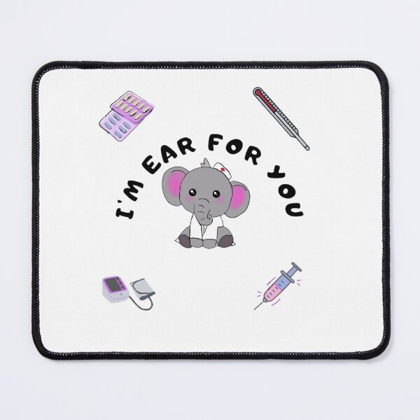 Item preview, I'm ear for you, cute elephant pun designed and sold by Tamm-art.