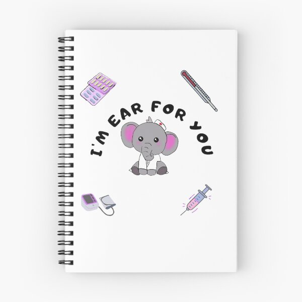 Item preview, I'm ear for you, cute elephant pun designed and sold by Tamm-art.