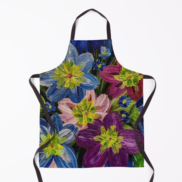 Item preview, Modern Blue & Purple Blooms: Vase in Wooden Stand designed and sold by kkartwork.