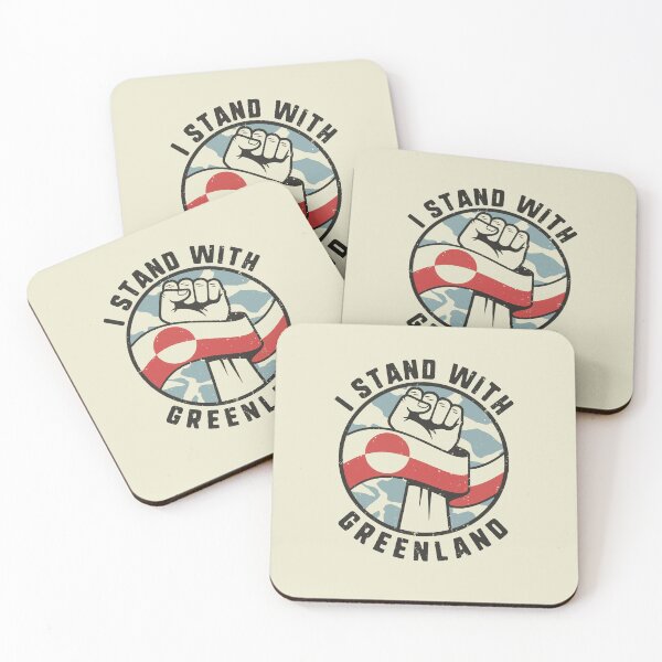 Item preview, I Stand With Greenland Fist and Flag Vintage designed and sold by Nerd Shizzle.