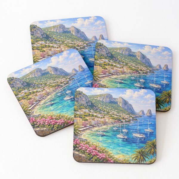Item preview, Capri, Italy - Mediterranean Harbor designed and sold by Myra365Art.