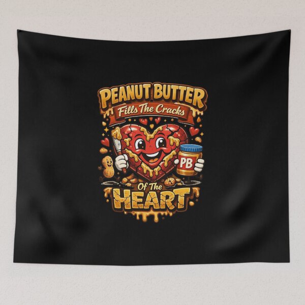 Item preview, Peanut butter fills the cracks of the heart designed and sold by RichTeeDesigns.