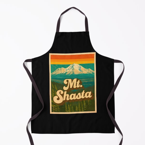 Item preview, Mt Shasta Retro Travel Poster: Vintage Sunset Mountain Wall Art designed and sold by WilderRoads.