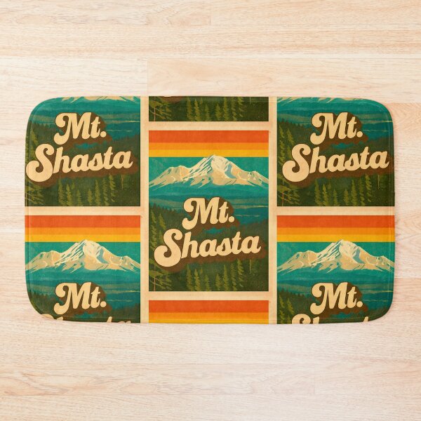 Item preview, Mt Shasta Retro Travel Poster: Vintage Sunset Mountain Wall Art designed and sold by WilderRoads.