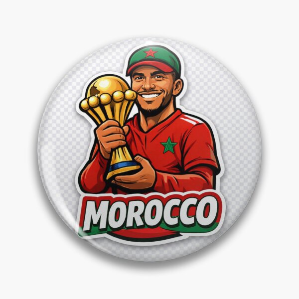 Item preview, Morocco AFCON 2025 Champion Sticker – Moroccan Football Trophy Design designed and sold by medbtl.