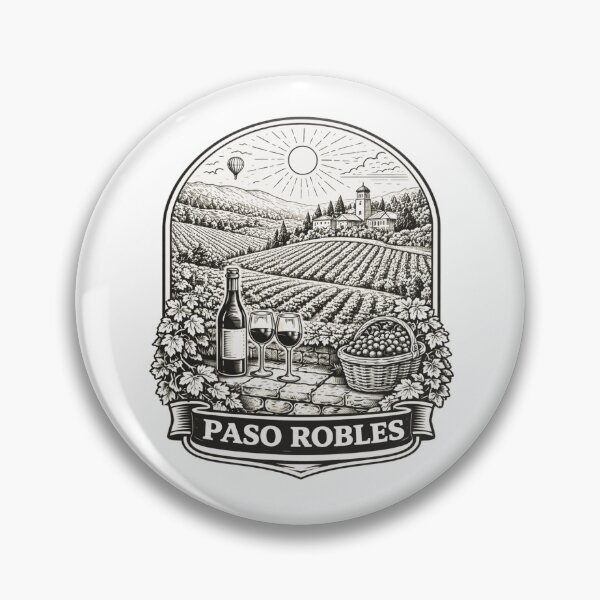 Item preview, Paso Robles, California Line Art Illustration  designed and sold by Myra365Art.