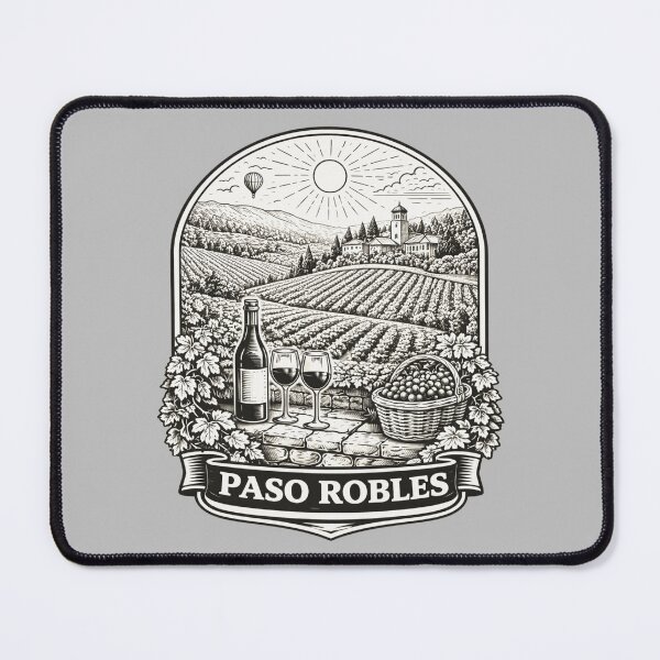 Item preview, Paso Robles, California Line Art Illustration  designed and sold by Myra365Art.
