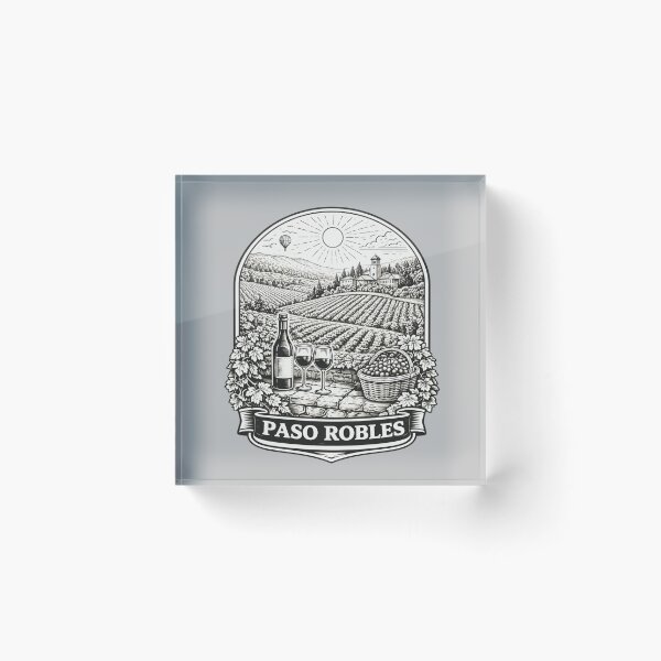 Item preview, Paso Robles, California Line Art Illustration  designed and sold by Myra365Art.