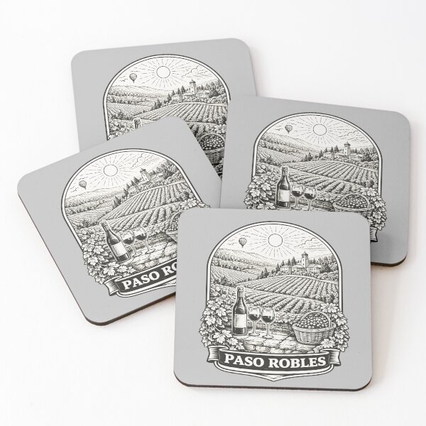 Item preview, Paso Robles, California Line Art Illustration  designed and sold by Myra365Art.