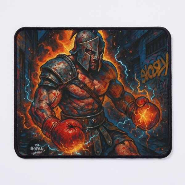 Item preview, Flaming Electric Ancient Warrior Boxer Art designed and sold by RoyalKnightMMA.