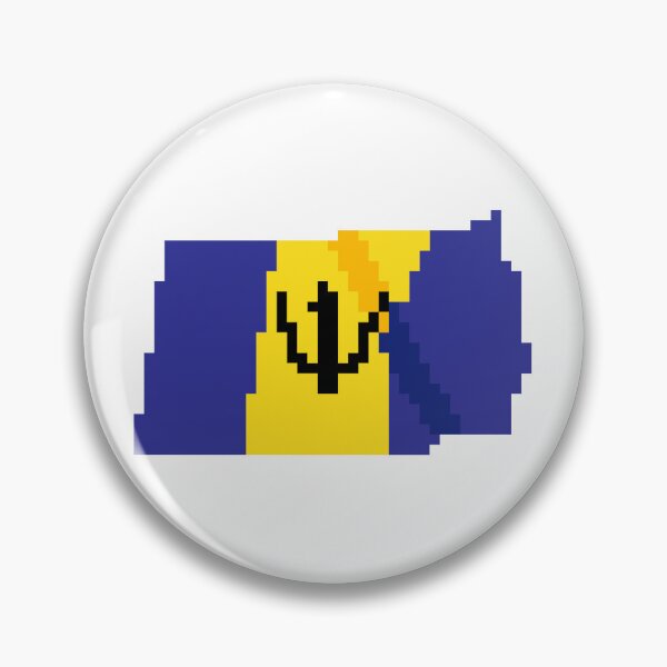Item preview, Flag of Barbados, a flag with a pixel art designed and sold by massingso.
