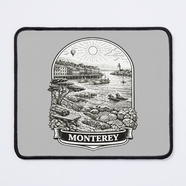 Item preview, Monterey, California Line Art Illustration designed and sold by Myra365Art.