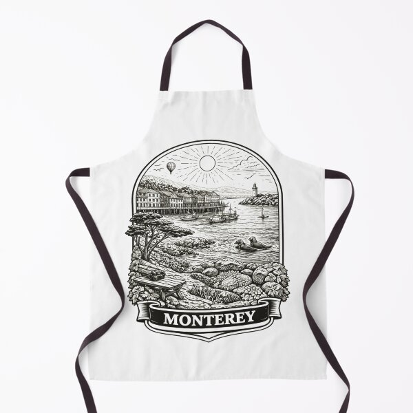 Item preview, Monterey, California Line Art Illustration designed and sold by Myra365Art.