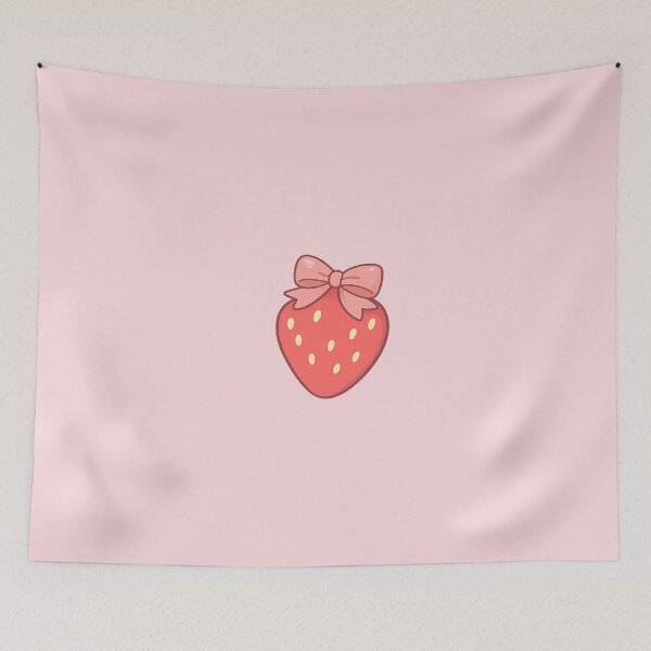 Item preview, Cute Strawberry with Bow – Soft Croquette Fruit Illustration designed and sold by hulaloa.
