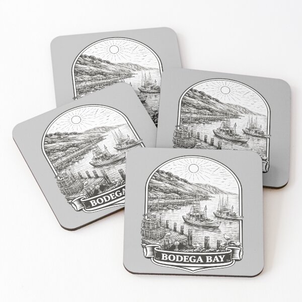 Item preview, Bodega Bay, California Line Art Illustration designed and sold by Myra365Art.