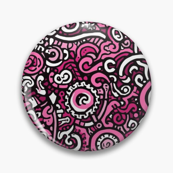 Item preview, Pink abstract doodle pattern designed and sold by angel-cat-22.