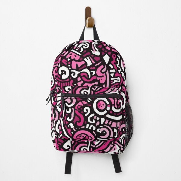 Item preview, Pink abstract doodle pattern designed and sold by angel-cat-22.