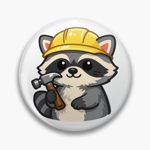 Item preview, Construction Raccoon with Hammer designed and sold by DillPard.
