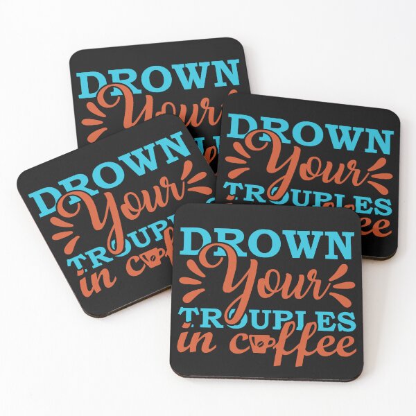 Item preview, "Drown Your Troubles in Coffee" Vintage Aesthetic T-Shirt for Melancholy Baristas and Night Shift Workers designed and sold by ChameraDesign.
