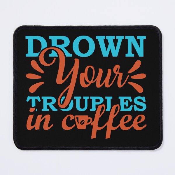 Item preview, "Drown Your Troubles in Coffee" Vintage Aesthetic T-Shirt for Melancholy Baristas and Night Shift Workers designed and sold by ChameraDesign.