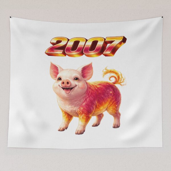 Item preview, 2007 Year of the Pig Eastern Zodiac Prosperity Luck Design designed and sold by AlexLineArt.