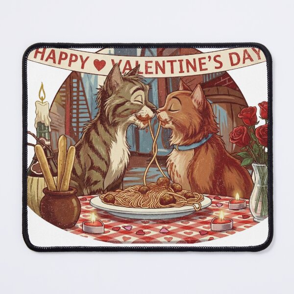 Item preview, Cats Eating Spaghetti Valentine's Day designed and sold by TeezOfMadness.