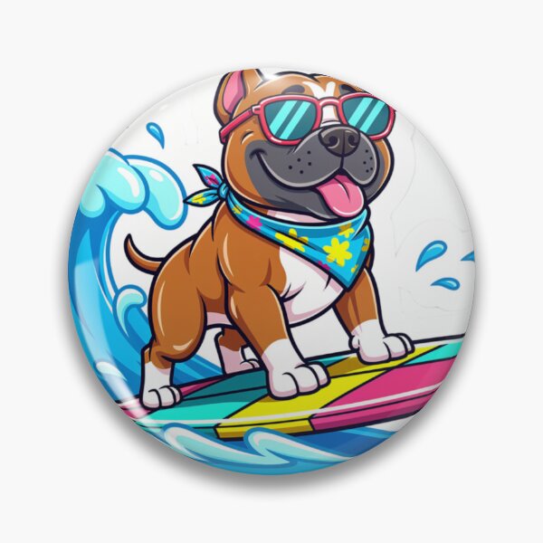 Artikelvorschau, Pitbull Love – Surfen I entworfen und verkauft von MoonLab Design.