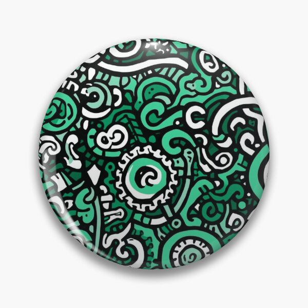 Item preview, Green abstract doodle pattern designed and sold by angel-cat-22.