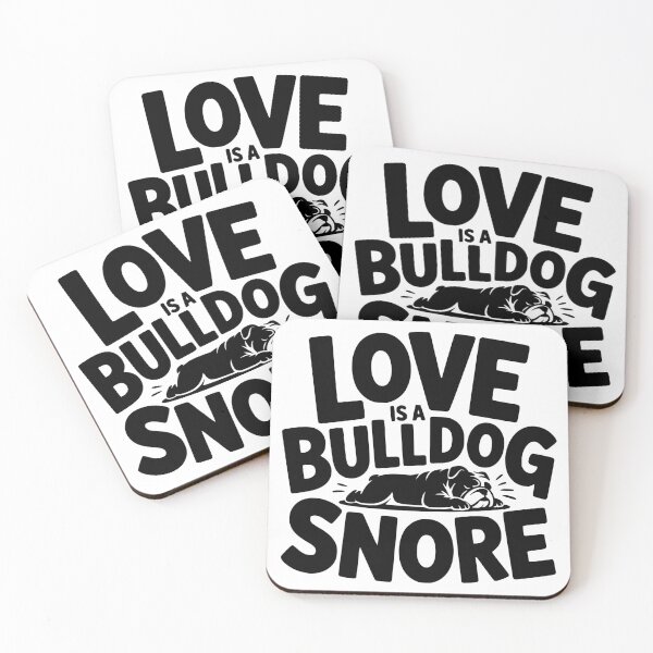 Item preview, Love Is a Bulldog Snore designed and sold by theartfulaspie.