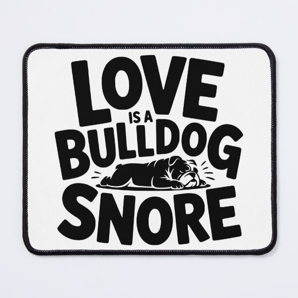 Item preview, Love Is a Bulldog Snore designed and sold by theartfulaspie.