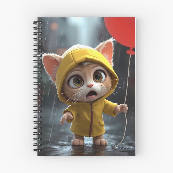 Item preview, Surprised Rainy Kitten - Red Balloon Realism designed and sold by WilmerBoza.