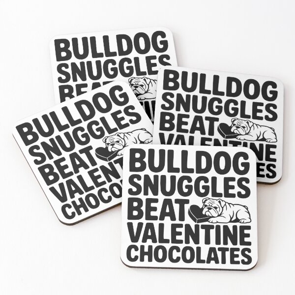 Item preview, Bulldog Snuggles Beat Valentine Chocolates designed and sold by theartfulaspie.