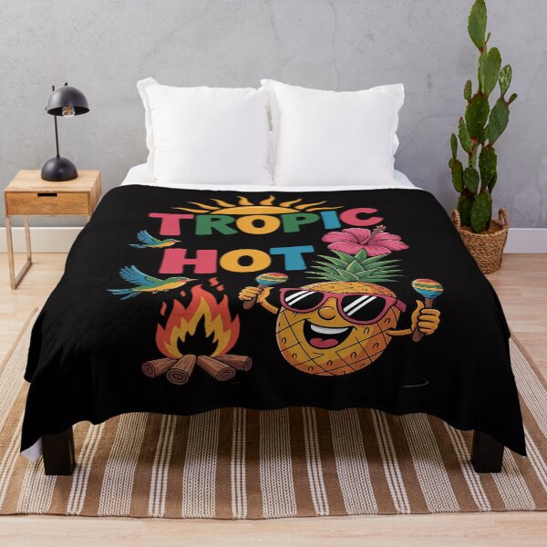 Item preview, Tropic Like Its Hot Pineapple Campfire Luau Sunset designed and sold by Vexat062Art.