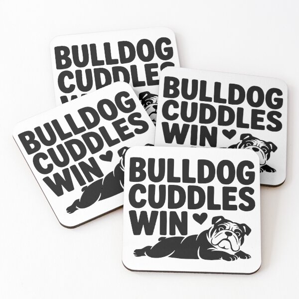 Item preview, Bulldog Cuddles Win designed and sold by theartfulaspie.