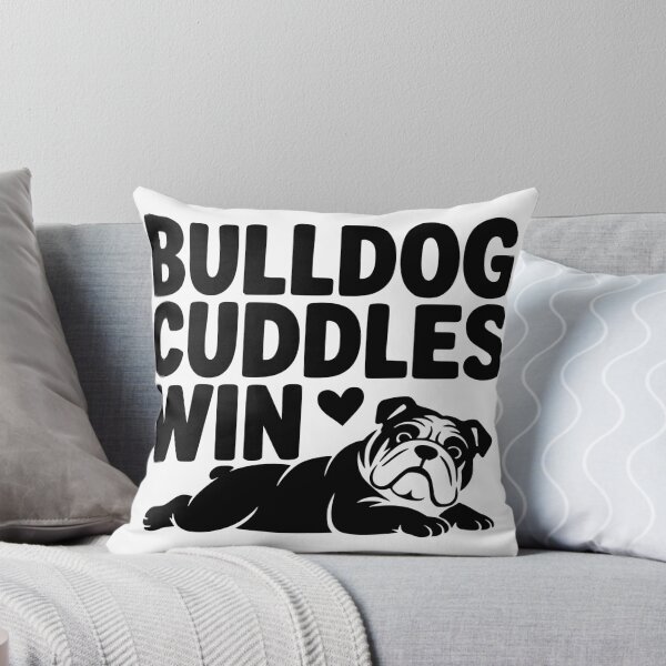 Item preview, Bulldog Cuddles Win designed and sold by theartfulaspie.