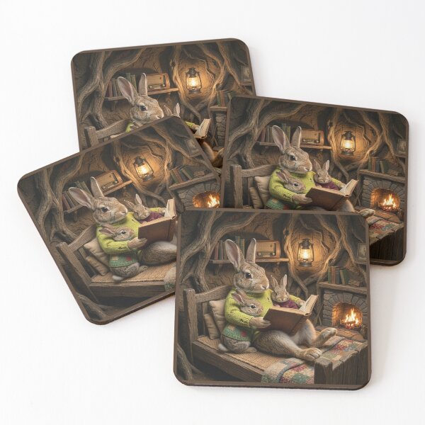 Item preview, Mother Rabbit Reads to Her Bunnies designed and sold by Tridentulus.