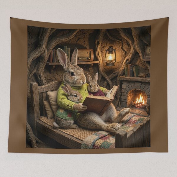 Item preview, Mother Rabbit Reads to Her Bunnies designed and sold by Tridentulus.