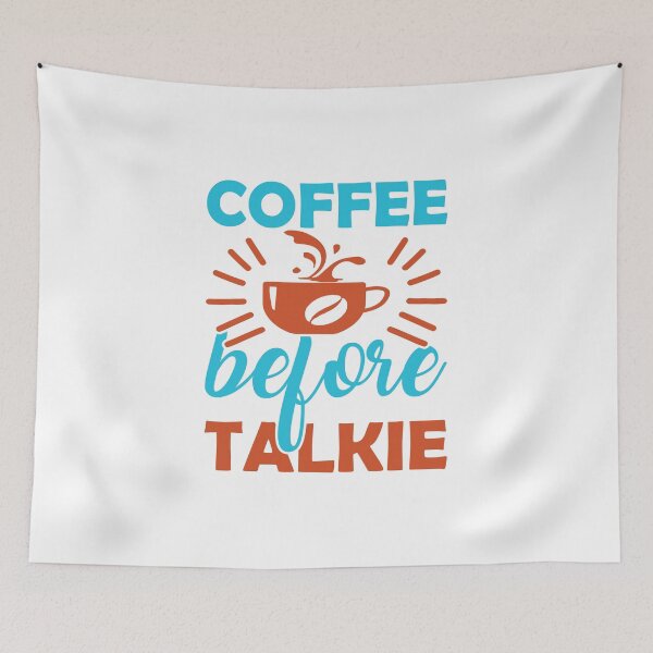 Item preview, "Coffee Before Talkie" Minimalist Typography T-Shirt for Introverts and Non-Morning People designed and sold by ChameraDesign.