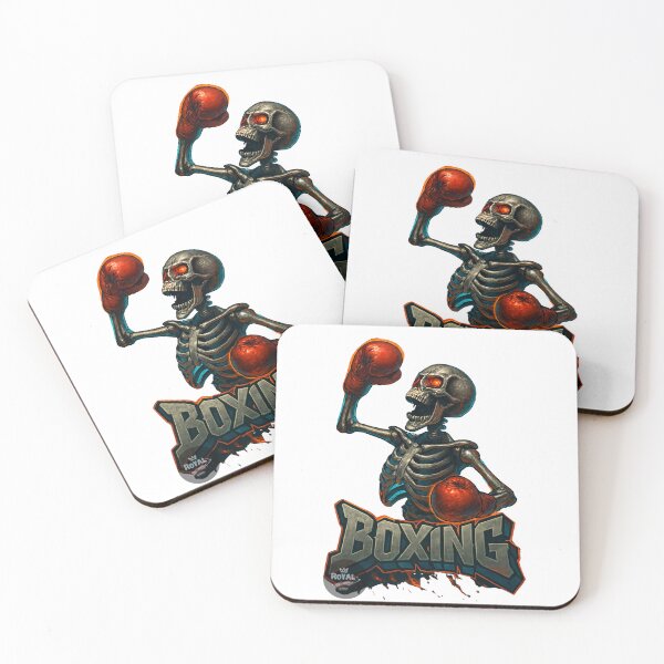 Item preview, Glowing Red Eyes Skeleton Boxer Art designed and sold by RoyalKnightMMA.