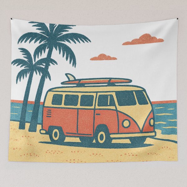 Item preview, Retro Beach Van Adventure designed and sold by chromatalove.