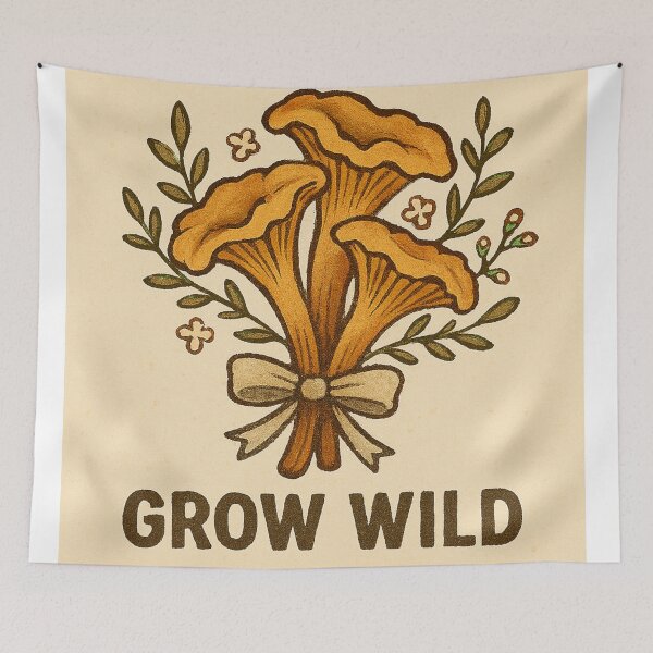 Item preview, Grow Wild – Cottagecore Chanterelle Mushroom Bouquet designed and sold by LuxuryApparels.