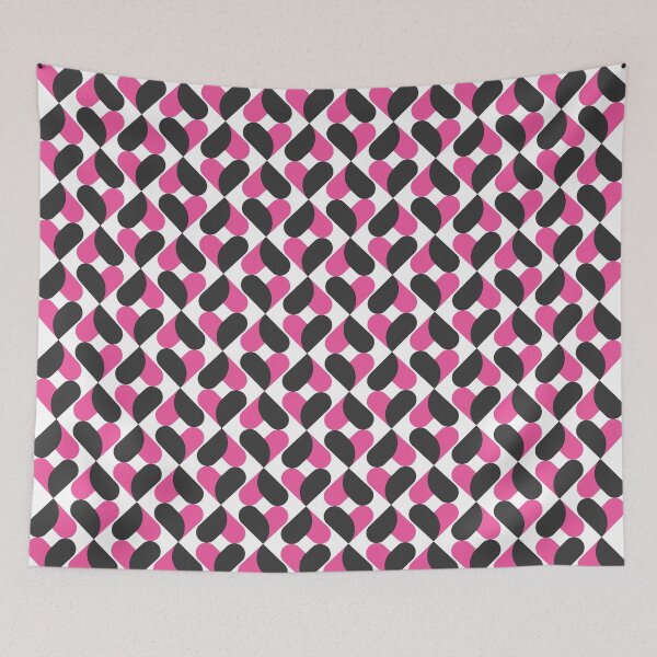 Item preview, XO Hearts: Pink/Black designed and sold by Motel Sunset.